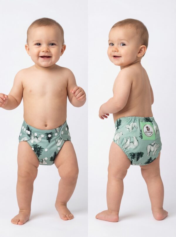 Bébé Vert - Couche - Lavable Évolutive en Coton Bio