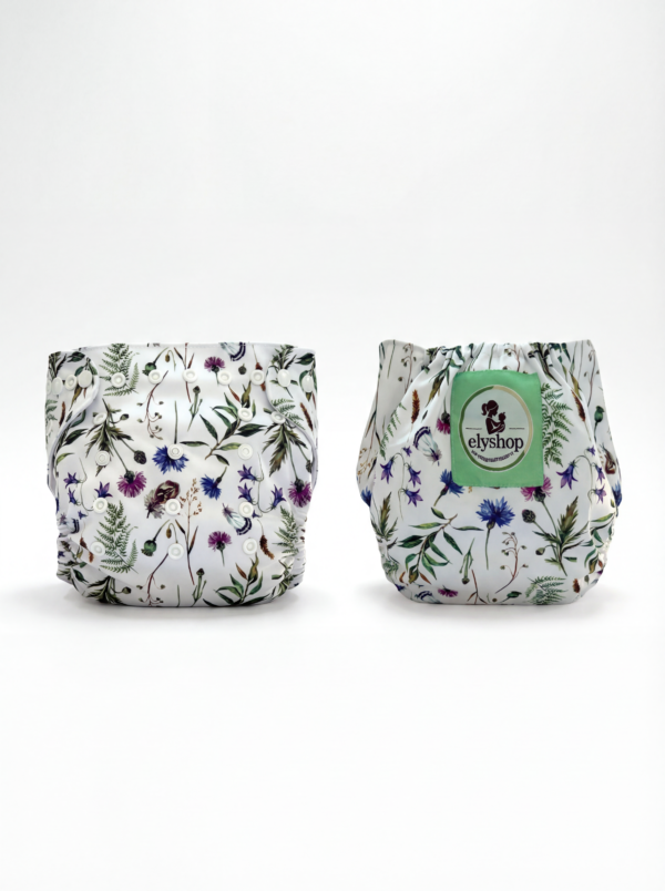 Couche lavable écologique Bébé Vert en tissu doux, réutilisable et confortable pour bébé