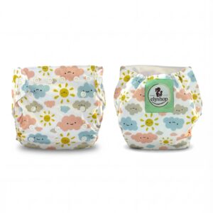 Couche lavable écologique Bébé Vert en tissu doux, réutilisable et confortable pour bébé