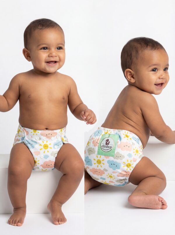 Bébé Vert - Couche - Lavable Évolutive en Coton bio