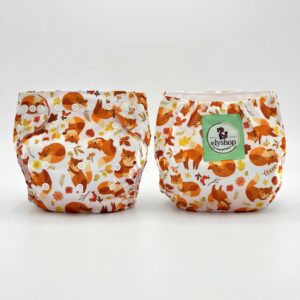 Couche lavable écologique Bébé Vert en tissu doux, réutilisable et confortable pour bébé